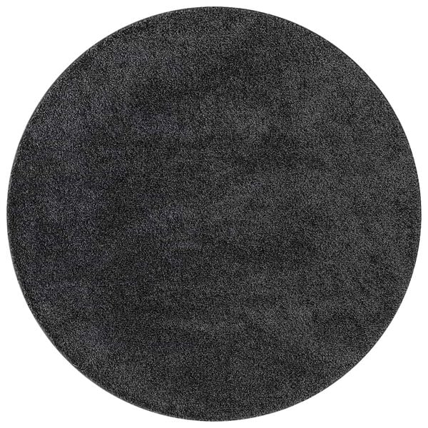 vidaXL Anti-slip Shaggy Rug Dark grey 120 x 120 cm PP