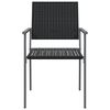 vidaXL Garden Chairs 2 pcs Black 54x62.5x89 cm Poly Rattan