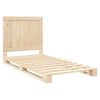 vidaXL Bed Frame without Mattress with Headboard 100x200 cm Solid Wood
