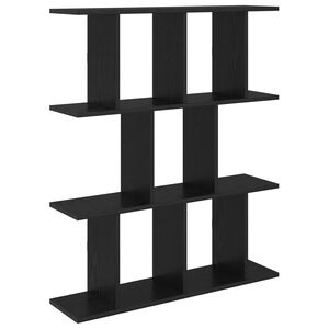 vidaXL Wall Shelf Black Oak 102 x 20 x 96 cm Engineered Wood