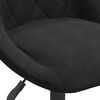 vidaXL Swivel Dining Chairs 2 pcs Black Velvet