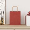 vidaXL Paper Bags 250 pcs with Handles Red 18x8x22 cm