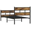 vidaXL Metal Bed Frame without Mattress Smoked Oak 80x200 cm