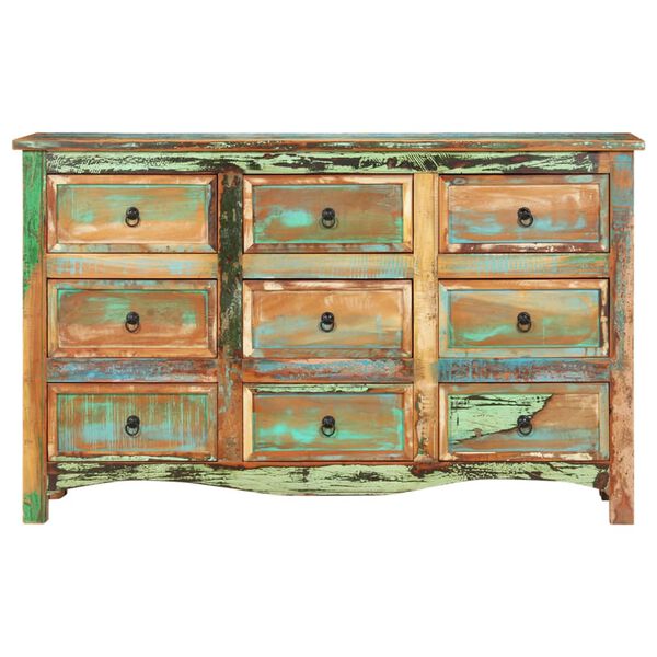 vidaXL Chest of Drawers 130x40x80 cm Solid Reclaimed Wood