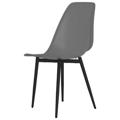vidaXL Dining Chairs 2 pcs Grey PP