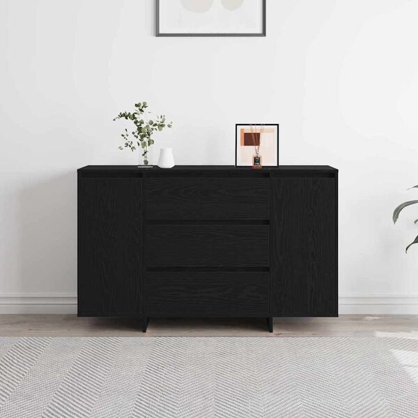 vidaXL Sideboard Black Oak 120 x 41 x 75 cm Engineered Wood