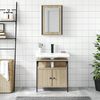 vidaXL 2 Piece Bathroom Furniture Set Sonoma Oak Engineered Wood