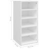vidaXL Shoe Cabinets 2 pcs White 31.5x35x70 cm Engineered Wood