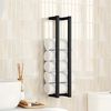 vidaXL Towel Rack Black 12.5x12.5x60 cm Iron
