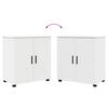 vidaXL Bathroom Furniture Set 5 pcs White Engineered wood & Metal