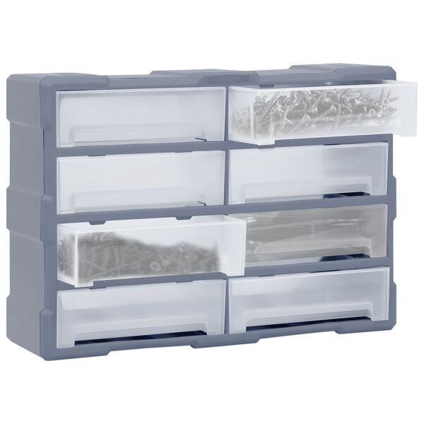 vidaXL Multi-drawer Organiser with 8 Big Drawers 52x16x37 cm