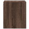 vidaXL Wall-mounted Bedside Cabinet with LED Lights Brown Oak