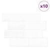 vidaXL Decorative Stickers 10 pcs White 29.4 x 21.4 cm