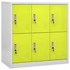 vidaXL Locker Cabinets 5 pcs Light Grey and Green 90x45x92.5 cm Steel