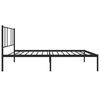 vidaXL Metal Bed Frame without Mattress with Headboard Black 107x203cm