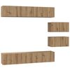 vidaXL TV Cabinet Set 6 pcs Artisan Oak Engineered Wood