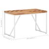 vidaXL Dining Table 120x60x76 cm Solid Acacia and Mango Wood
