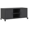 vidaXL TV Cabinet Black 100.5x39x43.5 cm Steel