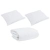 vidaXL Duvet Set with Pillow 3 pcs White Down Feather