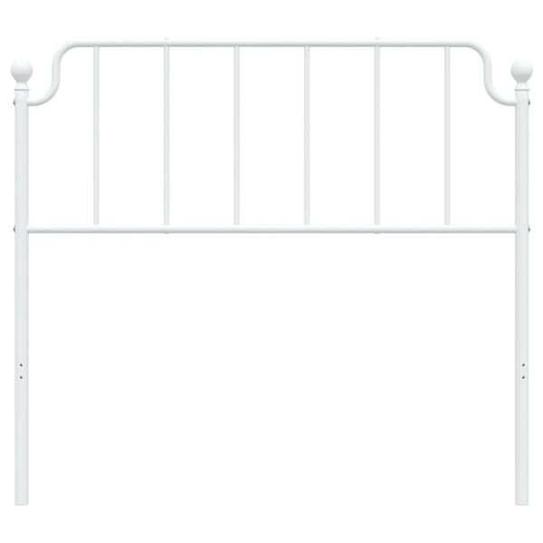 vidaXL Metal Replace Headboard White 107 cm