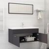 vidaXL Bathroom Furniture Set Grey Engineered Wood