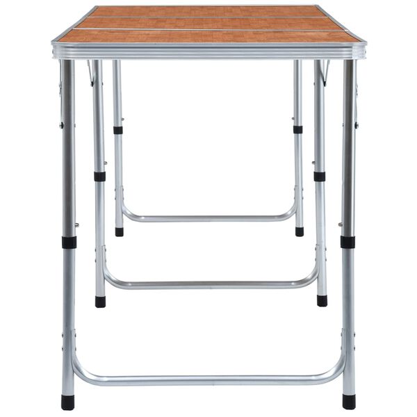 vidaXL Foldable Camping Table Aluminium 180x60 cm