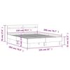 vidaXL Bed Frame without Mattress Concrete Grey 150x200 cm King Size