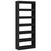 vidaXL Book Cabinet with Shelf Black 80 x 30 x 198 cm Engineered Wood