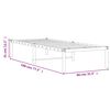 vidaXL Metal Bed Frame without Mattress White 75x190cm