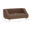 vidaXL Dog Sofa Brown 95x63x39 cm Linen