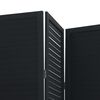 vidaXL Room Divider 5 Panels Black Solid Wood Paulownia