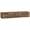vidaXL TV Cabinet 147 x 34.5 x 27 cm Smoked Oak Engineered Wood