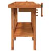 vidaXL Workbench with Drawers and Vices 162x62x83 cm Solid Wood Acacia