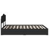vidaXL Storage Bed with Headboard Black 150 x 200 cm Engineered Wood