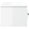 vidaXL Wall-mounted Bedside Cabinet High Gloss White 41.5x36x28cm