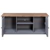 vidaXL TV Cabinet Grey 120x40x50 cm Solid Pine Wood Panama Range