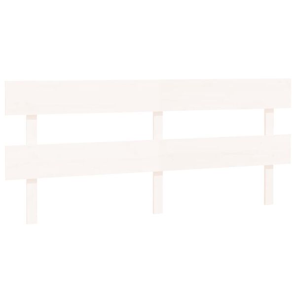 vidaXL Bed Headboard White 184x3x81 cm Solid Wood Pine