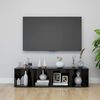 vidaXL TV Cabinets 4 pcs High Gloss Black 37x35x37 cm Engineered Wood