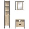 vidaXL Bathroom Furniture Set 3 pcs Sonoma Oak Engineered Wood