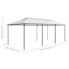 vidaXL Gazebo 600x298x270 cm White 180g/m²