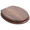 vidaXL Soft-Close Toilet Seat Brown 44 x 38 cm MDF board