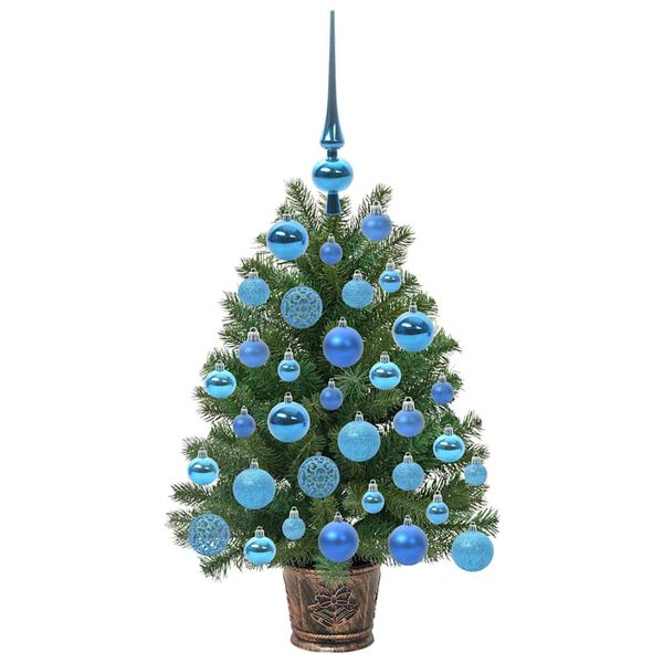 vidaXL Artificial Christmas Tree with 150 LEDs Green 75 cm PE and PVC