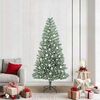 vidaXL Artificial Christmas Tree Snow Flocked with LED Light 210 cm
