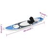 vidaXL Inflatable Stand Up Paddle Board Set Sea Blue 300x76x10 cm