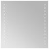 vidaXL LED Bathroom Mirror Transparent 50 x 50 cm Tempered Glass
