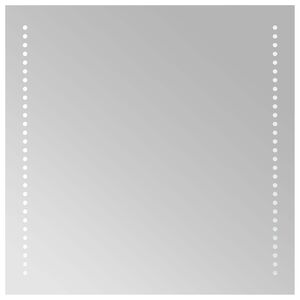 vidaXL LED Bathroom Mirror Transparent 50 x 50 cm Tempered Glass
