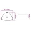 vidaXL Basin Triangle Ceramic White 50.5x41x12 cm