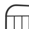 vidaXL Metal Bed Frame without Mattress with Headboard Black 107x203cm