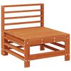vidaXL Garden Middle Sofa Solid Pine Wood Wax Brown Pine