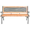 vidaXL Garden Bench 116 cm Cast Iron and Solid Wood Fir